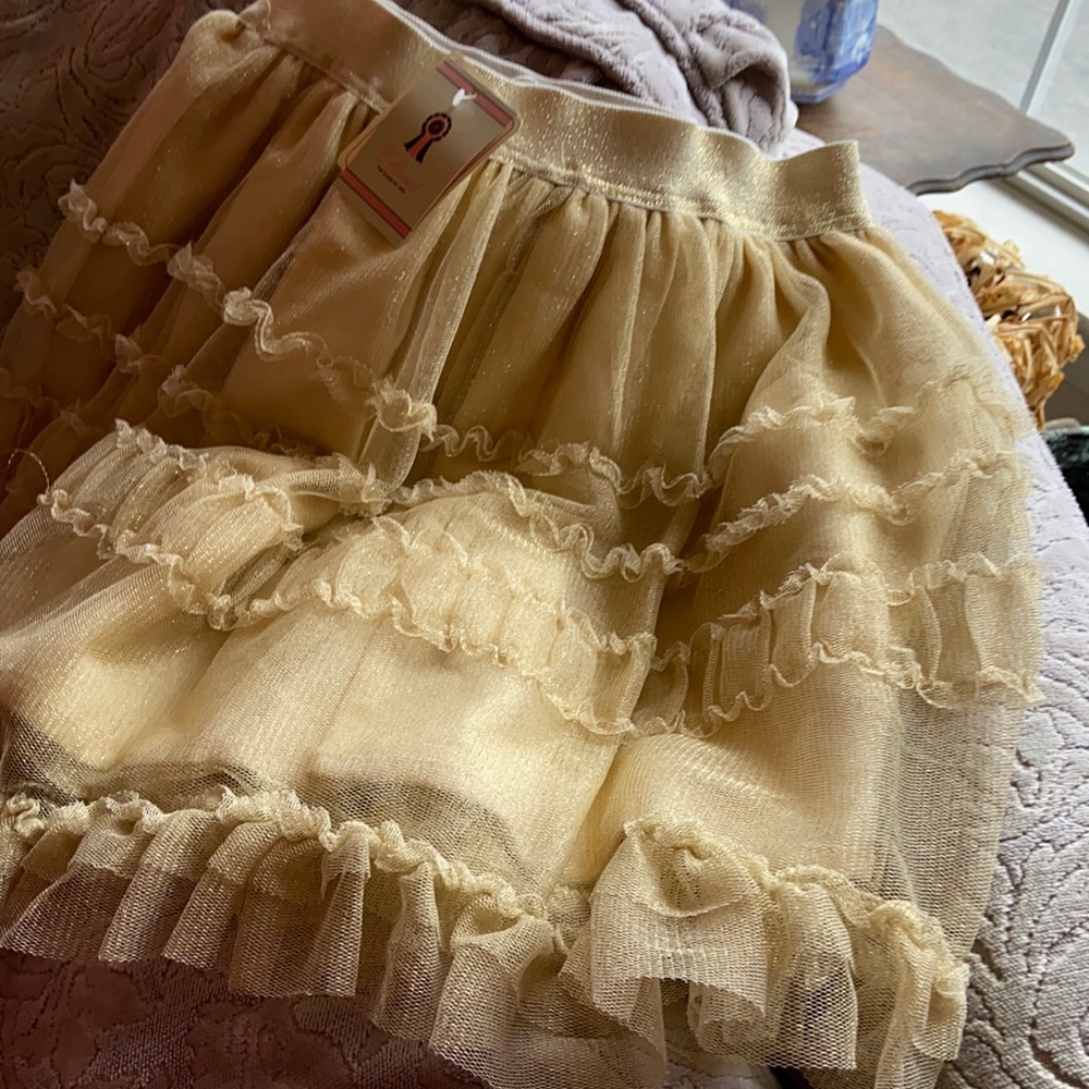 Eland size 12 tulle gold skirt sparkle